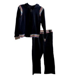 Active Rainbow Jogger Hoodie Jacket/Pants Set Size: Small